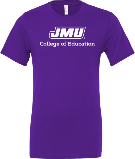 James Madison Bella + Canvas Jersey Cotton T Shirt JMU College of Education - ONLINE ONLY