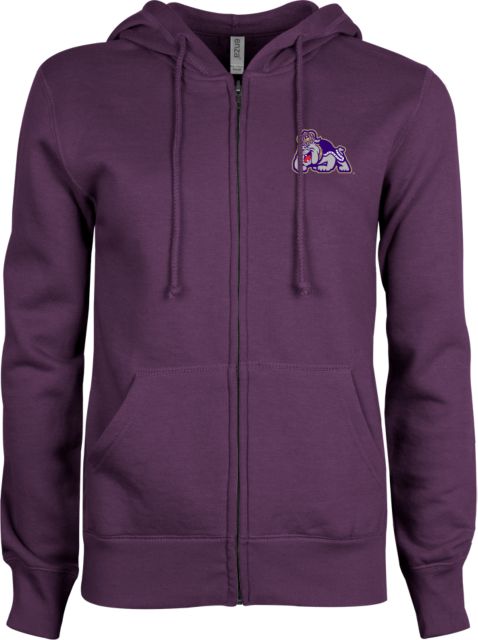James Madison ENZA Ladies Fleece Full Zip Hoodie Duke Dog - ONLINE ONLY