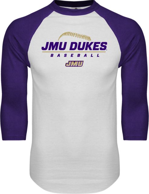 James Madison Raglan Baseball T-Shirt JMU Dukes Baseball Stacked - ONLINE ONLY
