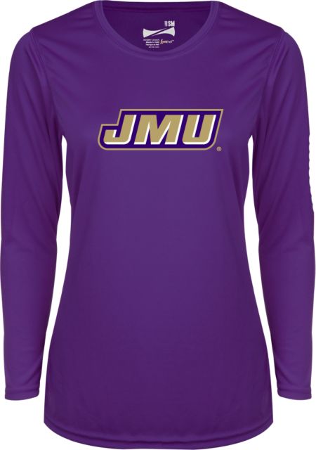 James Madison Ladies Syntrel Performance Longsleeve Shirt Primary Logo - ONLINE ONLY