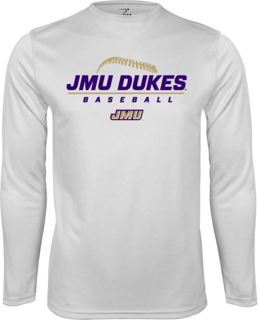James Madison Syntrel Performance Longsleeve Shirt JMU Dukes Baseball Stacked - ONLINE ONLY