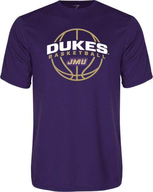 James Madison Syntrel Performance Tee Dukes Basketball Arched w/ Ball - ONLINE ONLY