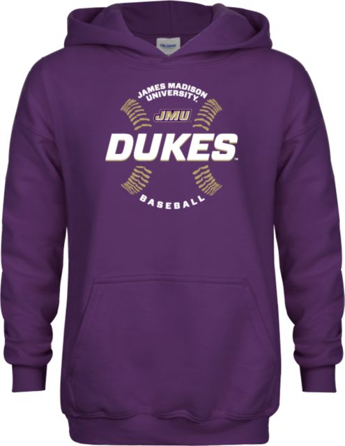 James Madison Youth Fleece Hoodie Dukes Baseball w/ Seams - ONLINE ONLY