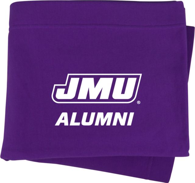 James Madison Sweatshirt Blanket JMU Institutional over Alumni ONLINE ONLY James Madison University