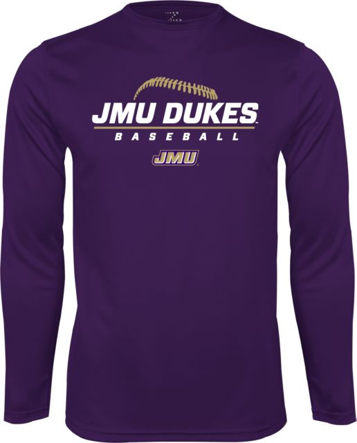 James Madison Syntrel Performance Longsleeve Shirt JMU Dukes Baseball Stacked - ONLINE ONLY
