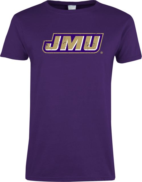 James Madison Ladies T-Shirt Primary Logo Distressed - ONLINE ONLY