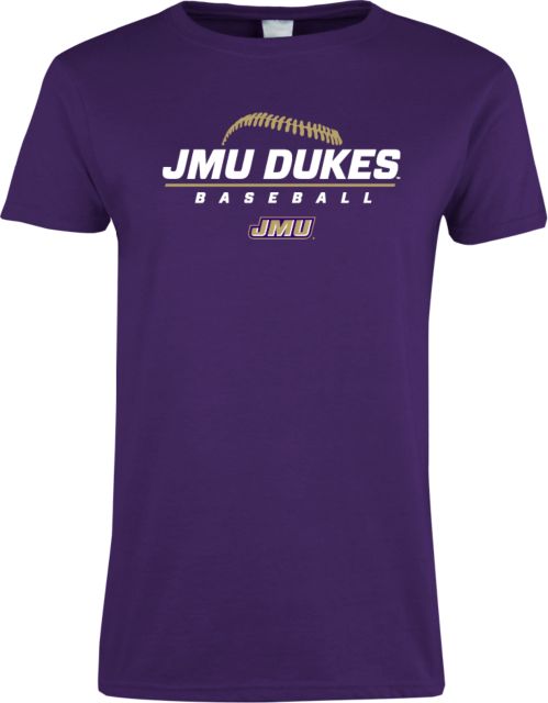 James Madison Ladies T-Shirt JMU Dukes Baseball Stacked - ONLINE ONLY