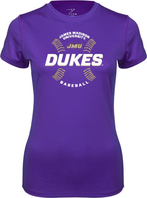 James Madison Ladies Syntrel Performance Tee Dukes Baseball w/ Seams - ONLINE ONLY