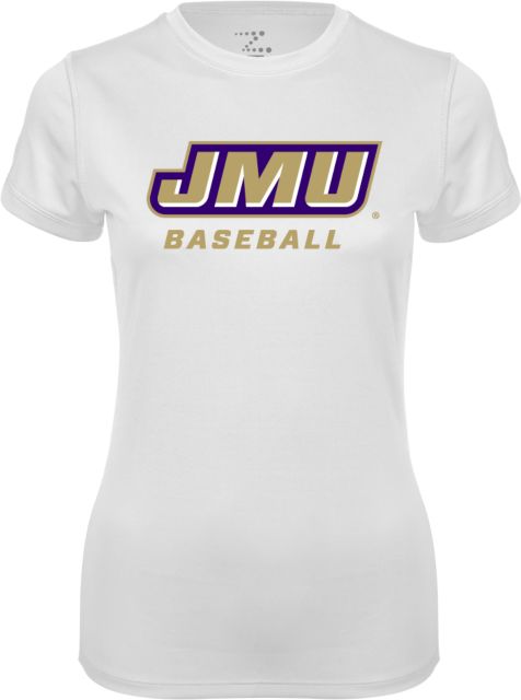 James Madison Ladies Syntrel Performance Tee Baseball - ONLINE ONLY
