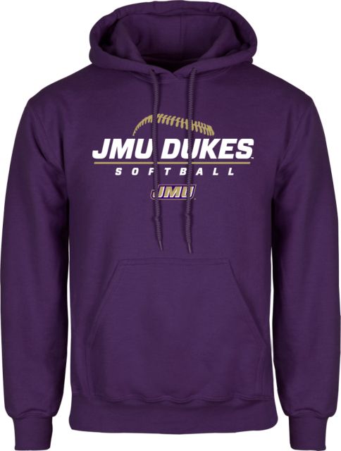 James Madison Fleece Hoodie JMU Dukes Softball Stacked - ONLINE ONLY
