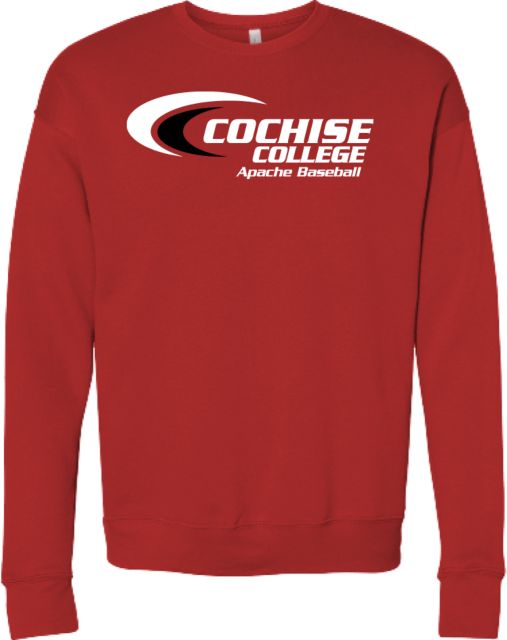 Cochise College Bella + Canvas Fleece Crew Cochise College Apaches Baseball - ONLINE ONLY
