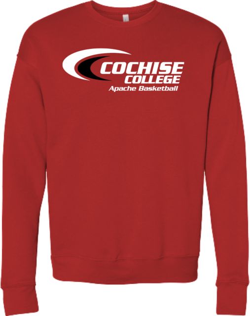 Cochise College Bella + Canvas Fleece Crew Cochise College Apaches Basketball - ONLINE ONLY