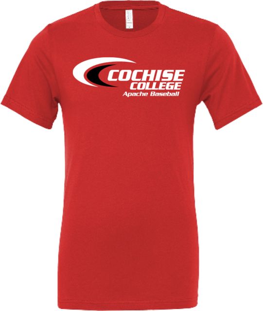 Cochise College Bella + Canvas Jersey Cotton T Shirt Cochise College Apaches Baseball - ONLINE ONLY