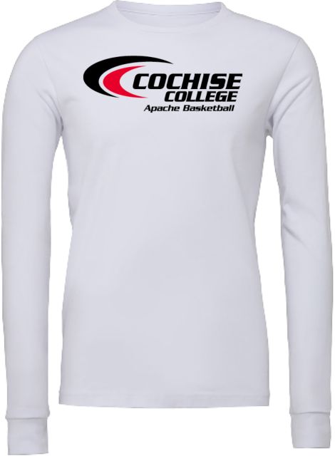 Cochise College Bella + Canvas Jersey Cotton Long Sleeve T Shirt Cochise College Apaches Basketball - ONLINE ONLY