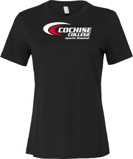 Cochise College Bella + Canvas Womens Relaxed Cotton T Shirt Cochise College Apaches Baseball - ONLINE ONLY