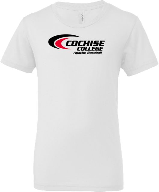 Cochise College Bella + Canvas Youth Jersey T Shirt Cochise College Apaches Baseball - ONLINE ONLY