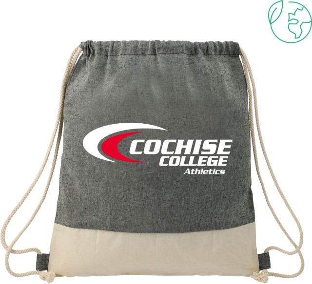 Cochise College Split Recycled Cotton Drawstring Bag Cochise College Athletic Mark - ONLINE ONLY