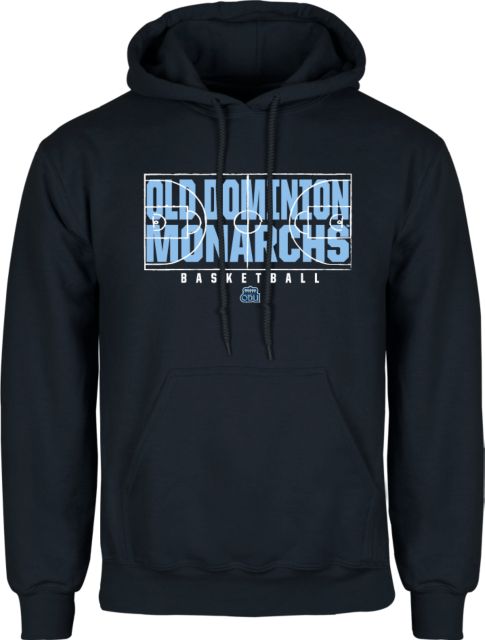 Old Dominion Fleece Hoodie ODU Basketball Court Design Navy Old Dominion University