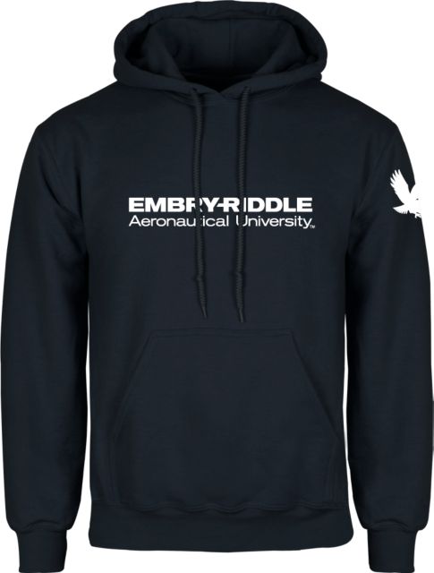 Embry Riddle Worldwide Fleece Hoodie ERAU Wordmark - ONLINE ONLY