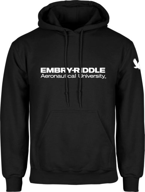 Embry Riddle Worldwide Fleece Hoodie ERAU Wordmark - ONLINE ONLY