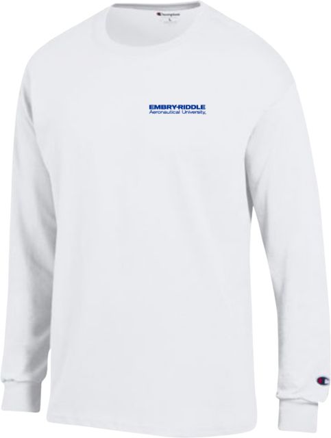 Embry Riddle Worldwide Champion Long Sleeve T Shirt ERAU Wordmark - ONLINE ONLY