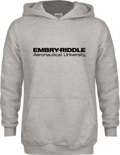 Embry Riddle Worldwide Youth Fleece Hood ERAU Wordmark - ONLINE ONLY