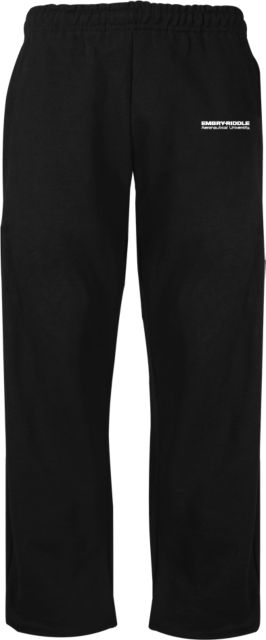 Embry Riddle Worldwide Fleece Open Bottom Pant ERAU Wordmark - ONLINE ONLY