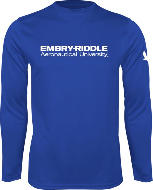 Embry Riddle Worldwide Performance Long Sleeve Shirt ERAU Wordmark - ONLINE ONLY