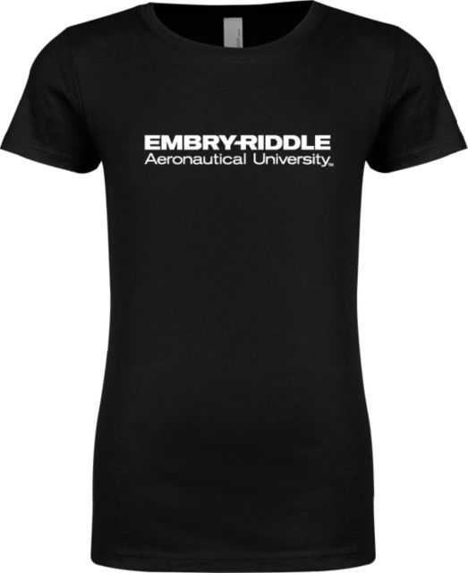 Embry Riddle Worldwide Next Level Girls Fashion Fit T Shirt ERAU Wordmark - ONLINE ONLY