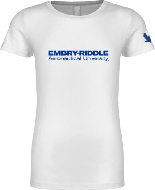 Embry Riddle Worldwide Next Level Girls Fashion Fit T Shirt ERAU Wordmark - ONLINE ONLY