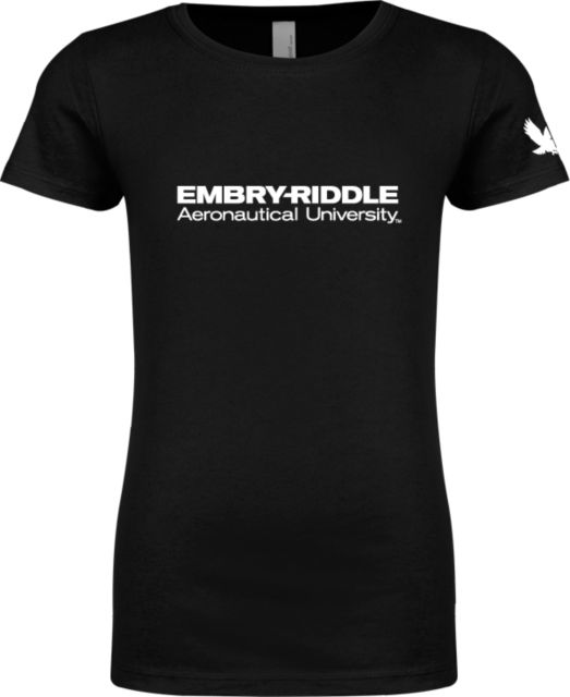 Embry Riddle Worldwide Next Level Girls Fashion Fit T Shirt ERAU Wordmark - ONLINE ONLY