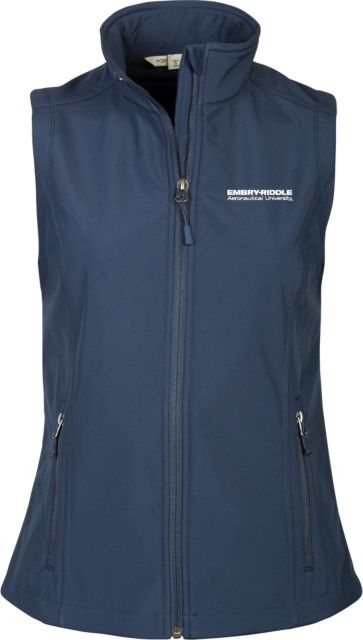 Embry Riddle Worldwide Womens Core Softshell Vest ERAU Wordmark - ONLINE ONLY