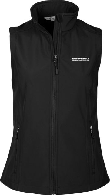 Embry Riddle Worldwide Womens Core Softshell Vest ERAU Wordmark - ONLINE ONLY