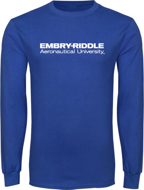 Embry Riddle Worldwide Long Sleeve T Shirt ERAU Wordmark - ONLINE ONLY