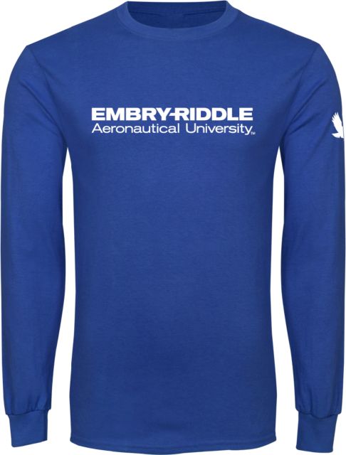 Embry Riddle Worldwide Long Sleeve T Shirt ERAU Wordmark - ONLINE ONLY
