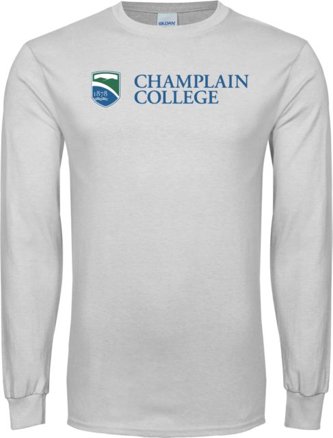 Champlain Long Sleeve T Shirt Champlain College w/ Shield Flat - ONLINE ONLY