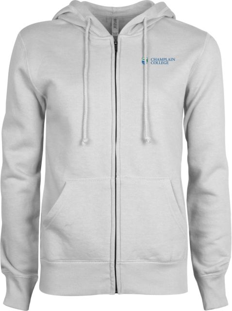 Champlain ENZA Womens Fleece Full Zip Hoodie Champlain College w/ Shield Flat - ONLINE ONLY
