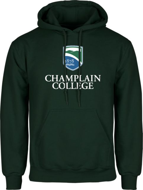 Champlain Fleece Hood Champlain College w/ Shield Stacked - ONLINE ONLY