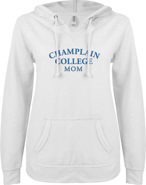 Champlain ENZA Ladies V Notch Raw Edge Fleece Hoodie Mom - ONLINE ONLY