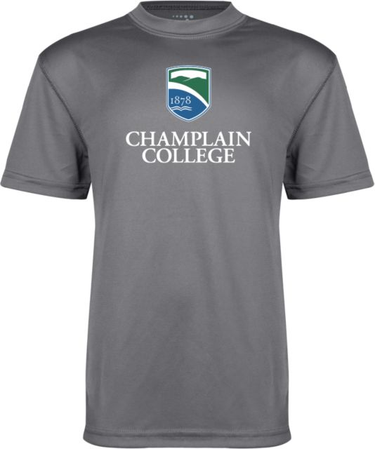 Champlain Youth Performance Tee Champlain College w/ Shield Stacked - ONLINE ONLY