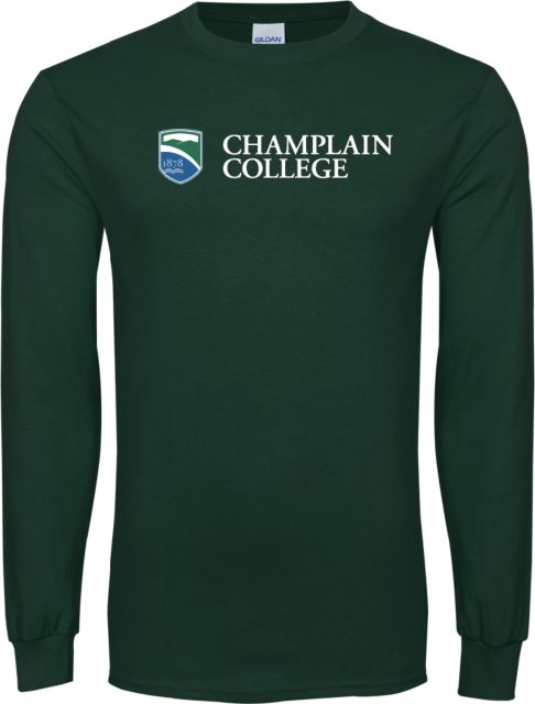 Champlain Long Sleeve T Shirt Champlain College w/ Shield Flat - ONLINE ONLY