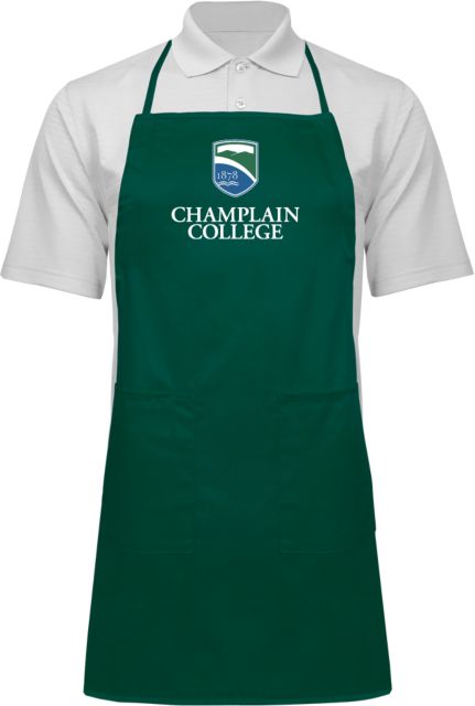Champlain Full Length Apron Champlain College w/ Shield Stacked - ONLINE ONLY
