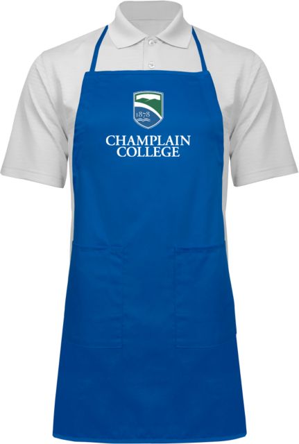 Champlain Full Length Apron Champlain College w/ Shield Stacked - ONLINE ONLY