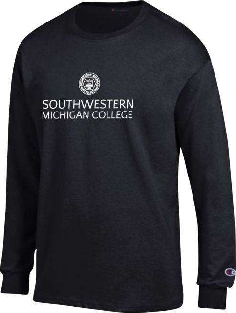 SW Michigan Champion Long Sleeve T Shirt Official Logo w/ Seal on Top - ONLINE ONLY
