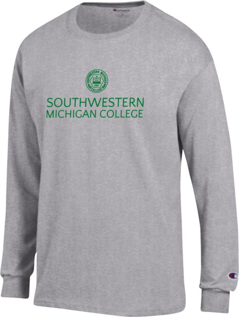 SW Michigan Champion Oxford Long Sleeve T Shirt Official Logo w/ Seal on Top - ONLINE ONLY