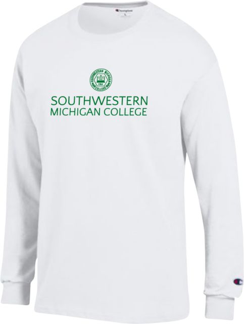 SW Michigan Champion Long Sleeve T Shirt Official Logo w/ Seal on Top - ONLINE ONLY