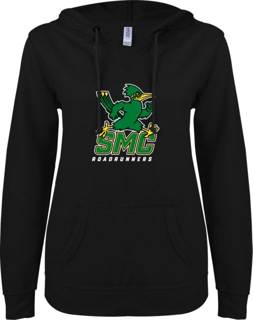 SW Michigan ENZA Womens V Notch Raw Edge Fleece Hoodie Ronnie Vertical - ONLINE ONLY