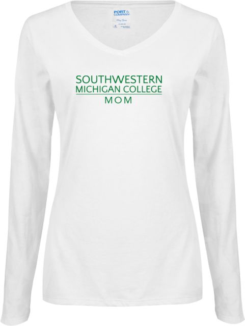 SW Michigan Ladies Long Sleeve V Neck Tee Mom - ONLINE ONLY