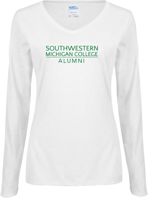 SW Michigan Ladies Long Sleeve V Neck Tee Alumni - ONLINE ONLY