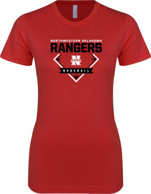 Northwestern OK Next Level Ladies SoftStyle Junior Fitted Tee Rangers Baseball - ONLINE ONLY
